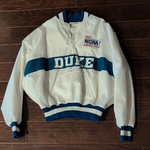 VTG 90s Duke Blue Devils DeLong 1/4 Zip Warmup Pullover - Made in USA - XL